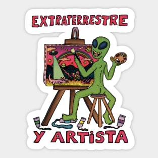 Extraterrestre y Artista Sticker